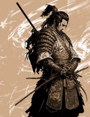 Samurai in Rüstung