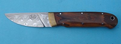 Klinge Damast 8,5 cm; Gesamtlänge 19 cm