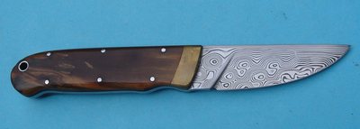Klinge Damast 8,5 cm; Gesamtlänge 19 cm